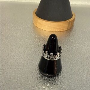 Retired Elegant James Avery Silver Crown of Children Ring 9.25 Sterling Silver